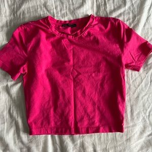 Zara pink crop top